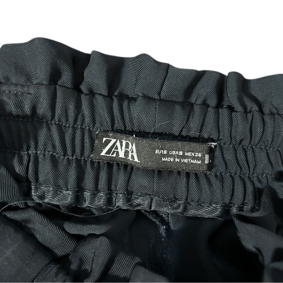 Zara Black Elastic Waist Pants Sz S - Picture 6 of 6